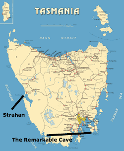 West and South Tasmania Map